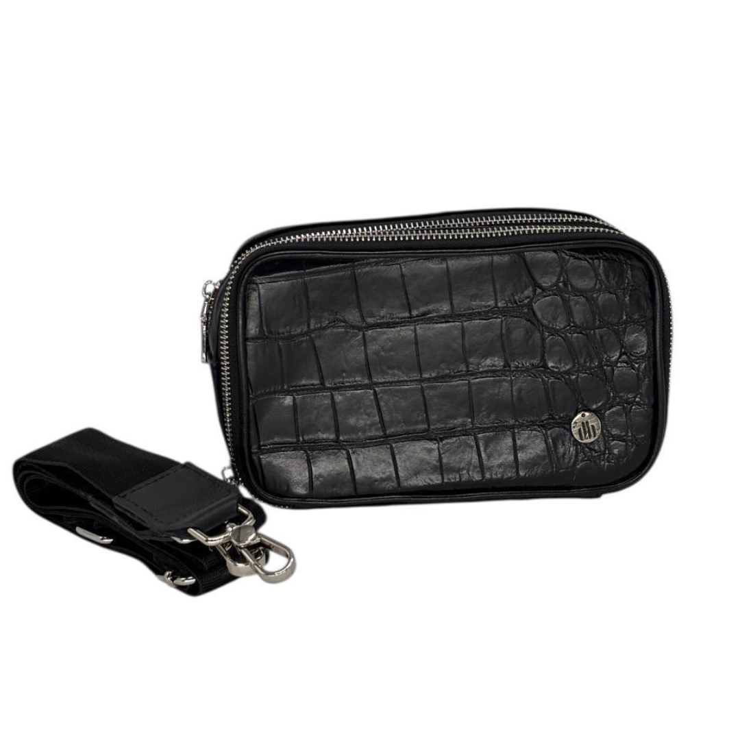 Bandolera Alligator Black