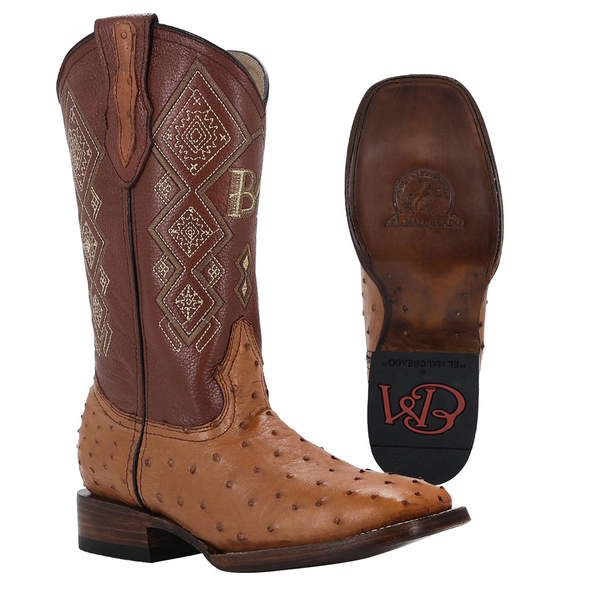 Bulldog Avestruz Cognac