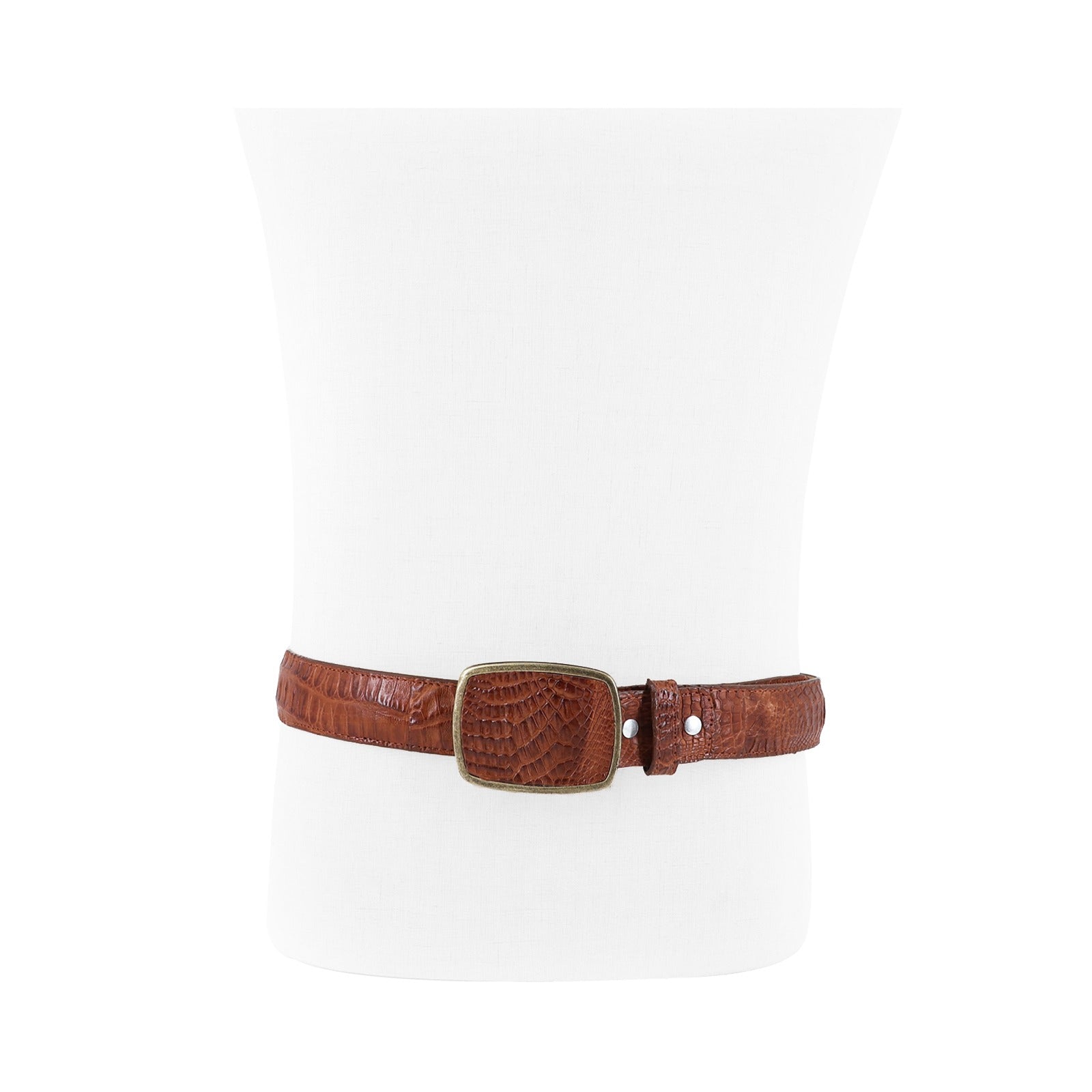 Cinto HC Cocodrilo Cognac