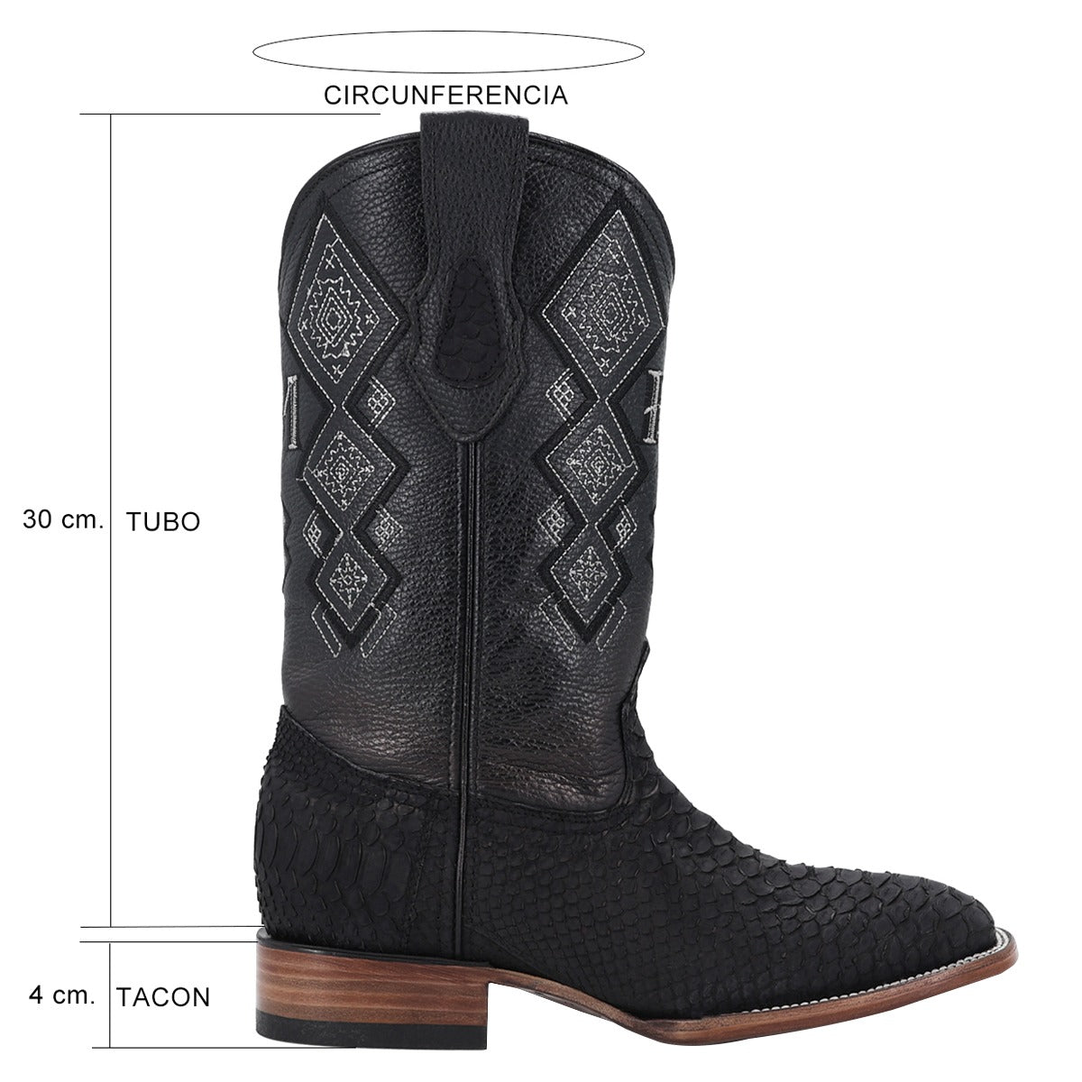 Bulldog Python Negro Nobuck