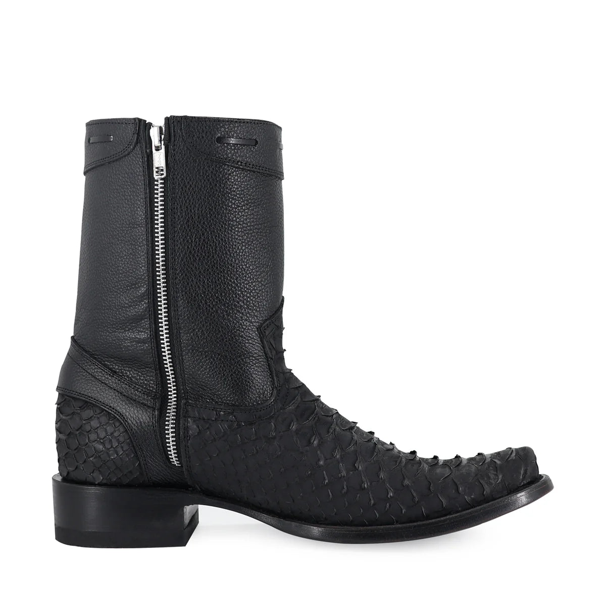 Botín Dylan Python Nobuck Negro