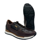 Sneakers en piel de Alligator color Tabaco