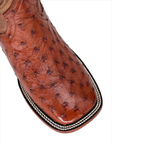Bota Bulldog en piel de Avestruz color Bruciato Brandy