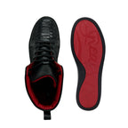 Sneakers en piel de Pitón Brillante color Negro