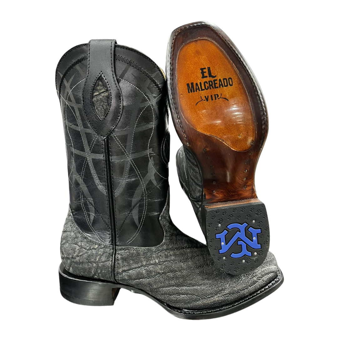 Bota Dubai en piel de Elefante Gris