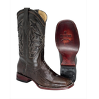 Bota Bulldog en piel de Pata de Avestruz color Tabaco