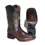Bota Bulldog en piel Lizard color Tabaco