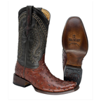 Bota Dubai en piel de Avestruz color Tabaco