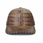Gorra en Piel de Caimán color Taupe