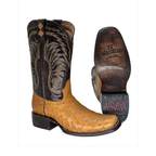 Bota Dubai en piel de Avestruz color  Umbre Bruciato