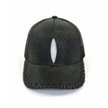 Gorra en Piel de Mantarraya con Diamante con Red