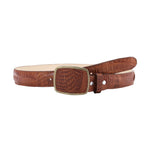HC Crocodile Cognac Belt