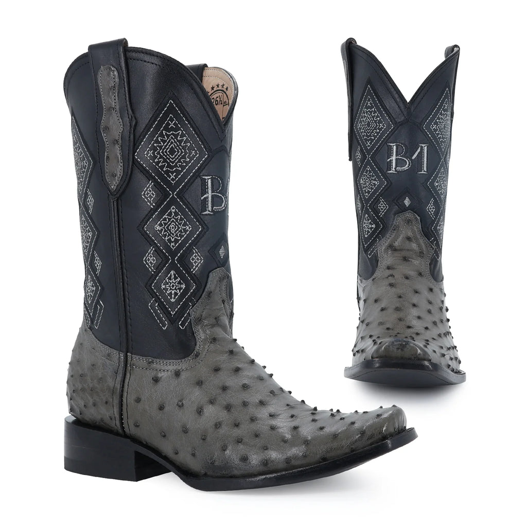 Bota Dubay Avestruz Gris