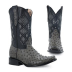 Bota Dubay Avestruz Gris