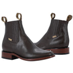 Oval Floter Tobacco Boot with Leather Sole