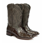 Bota Vaquera en piel de Alligator color cáfe