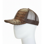 Gorra en Piel de Caimán color Taupe