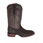 Bota Bulldog en piel de Pitón Nobuck color Tabaco