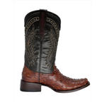Bota Dubai en piel de Avestruz color Tabaco