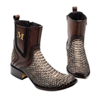 Botín en piel de Pitón color Orix