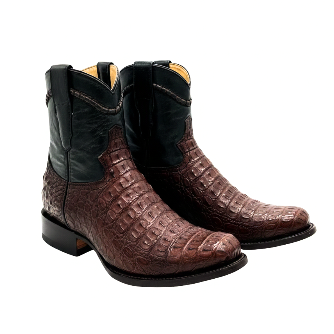 Botín Moy Cocodrilo Lomo Tabaco
