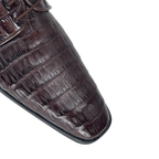 Zapato de Vestir en piel de Caimán color tabaco
