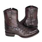 Botín en piel de Caimán color Tabaco