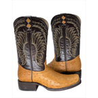 Bota Dubai en piel de Avestruz color  Umbre Bruciato