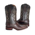 Bota Bulldog en piel Lizard color Tabaco