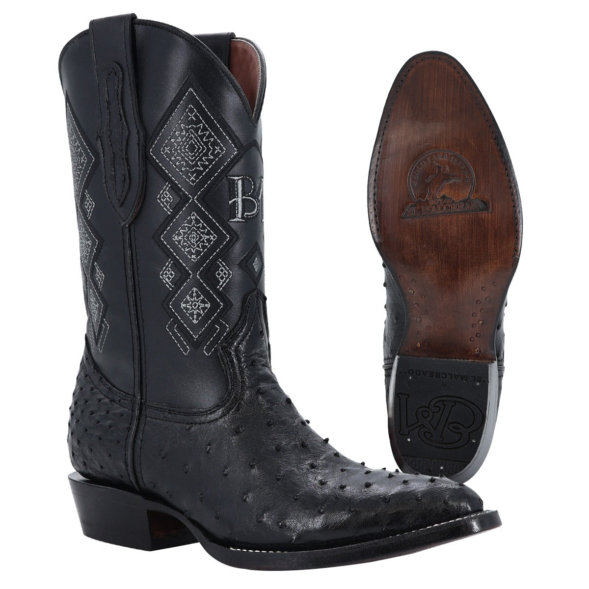 Avestruz Oval Negro