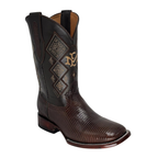Bota Bulldog en piel Lizard color Tabaco