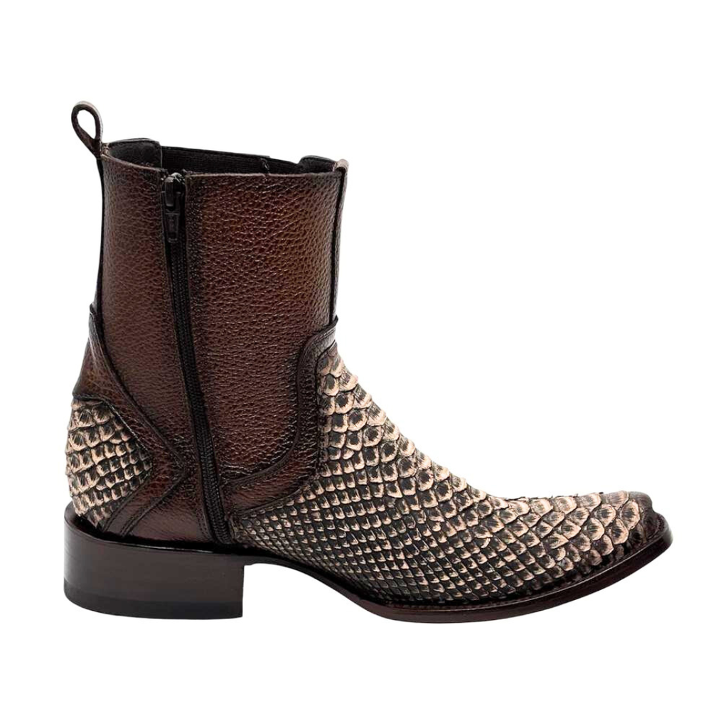 Botín en piel de Pitón color Orix