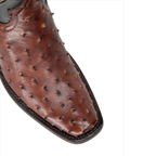 Bota Dubai en piel de Avestruz color Tabaco