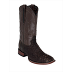 Bota Bulldog en piel de Pitón Nobuck color Tabaco