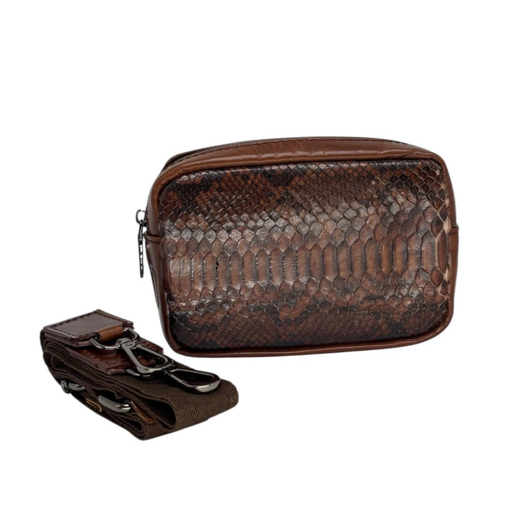 Bandolera Python Tabaco