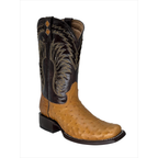 Bota Dubai en piel de Avestruz color  Umbre Bruciato