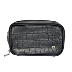 Bandolera en piel de Alligator color Negro
