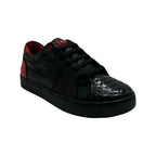 Sneakers casuales en piel de Pitón Brillante color Negro