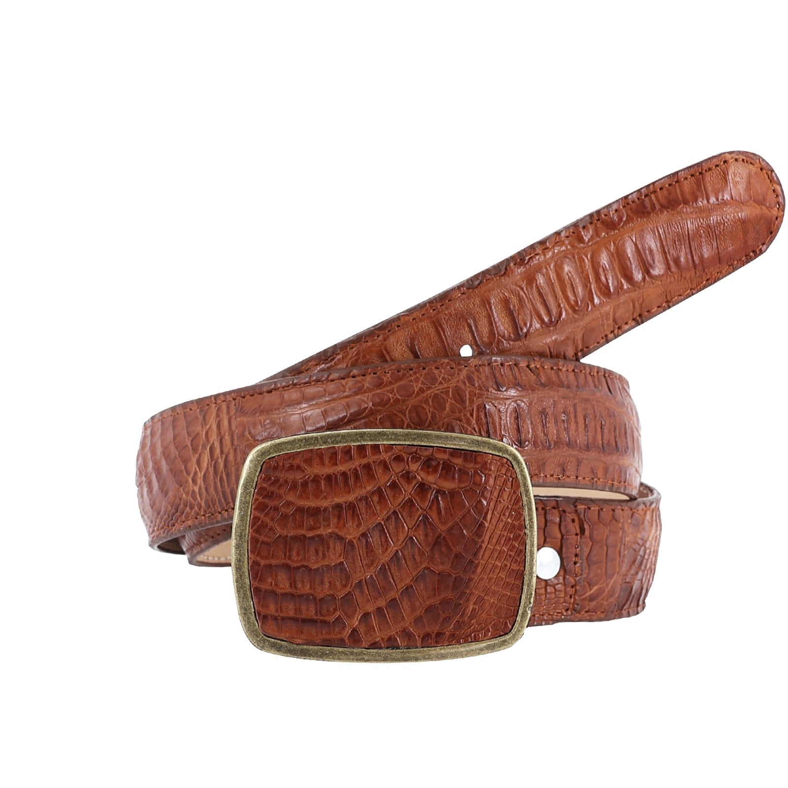 Cinto HC Cocodrilo Cognac