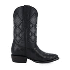 Bota Avestruz Oval Negro