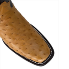 Bota Dubai en piel de Avestruz color  Umbre Bruciato