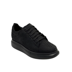 Sneakers Casuales en piel de Pitón color Negro