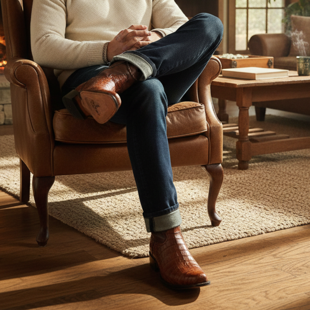 Botín Moy Coco Panza Coñac