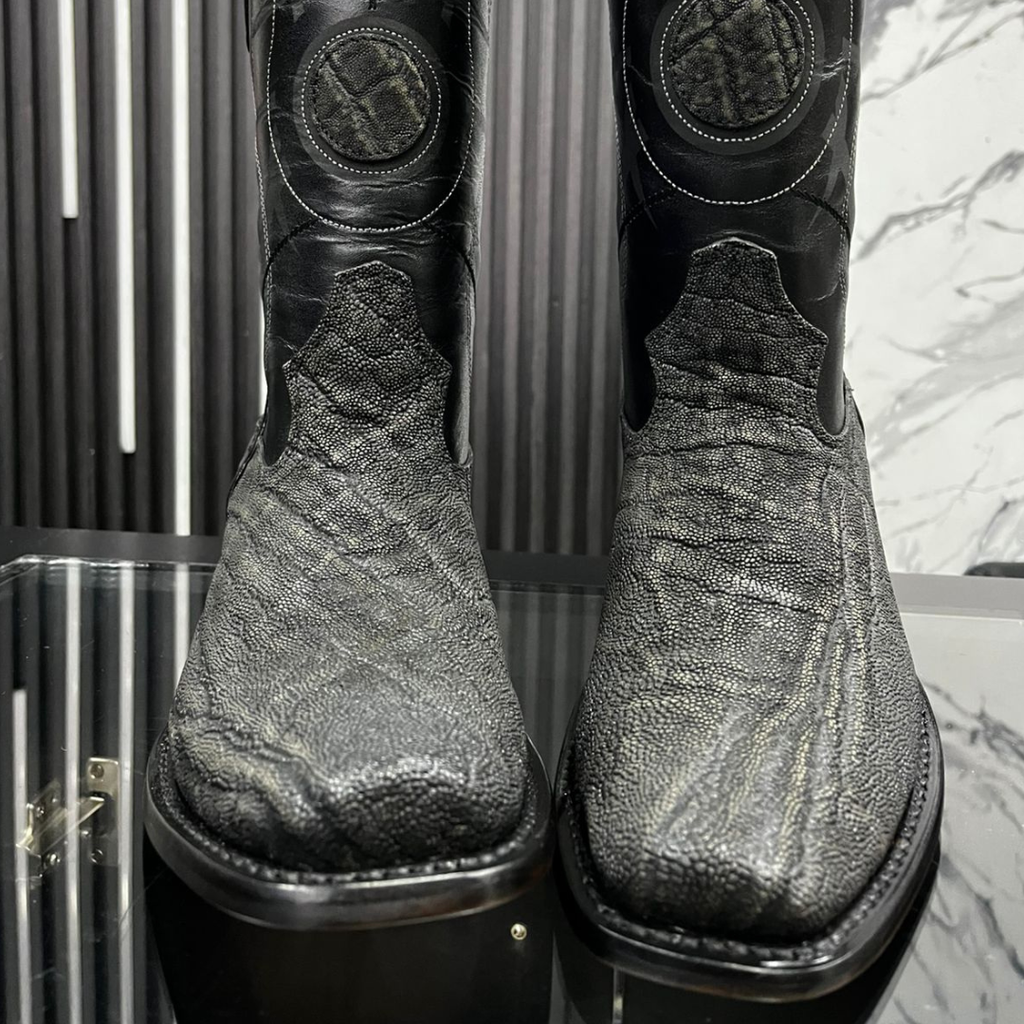Bota Dubai en piel de Elefante Gris