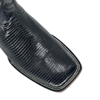 Bota Bulldog en piel Lizard color Negro