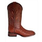 Bota Bulldog en piel de panza de Caimán color Cognac