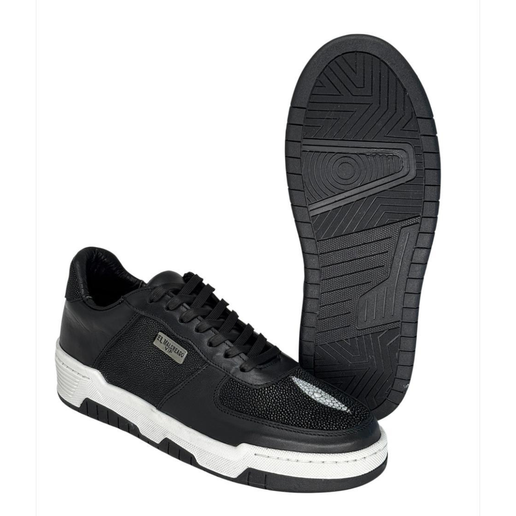 Sneakers en piel de Mantarraya con Diamante