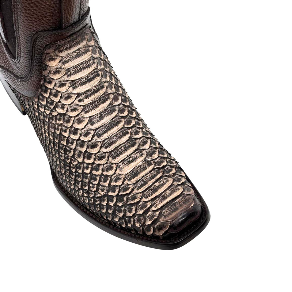 Botín en piel de Pitón color Orix