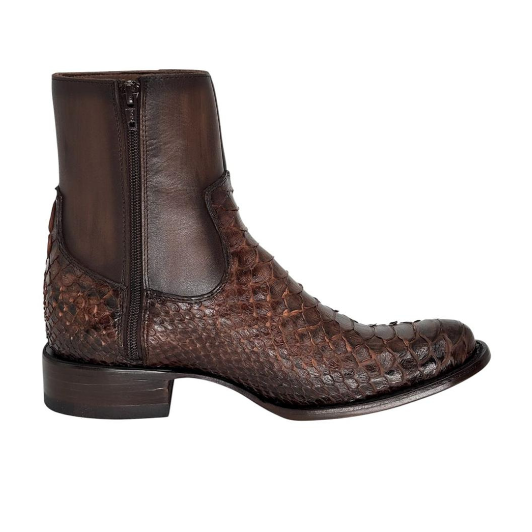 Botín Catrín Python Tabaco
