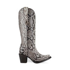 Botas Vaqueras altas en piel de Pitón Natural